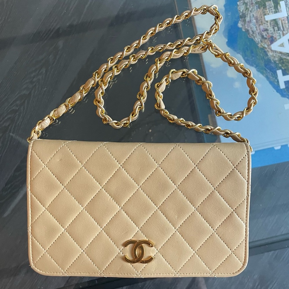 Nude Tan Chanel Purse or WOC Fair Condition (does not firmly clasp)